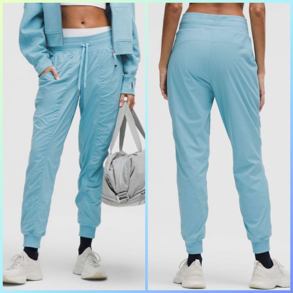 Lululemon Dance Studio Mid-Rise Jogger Full Length Washed Blue size 6 NWT